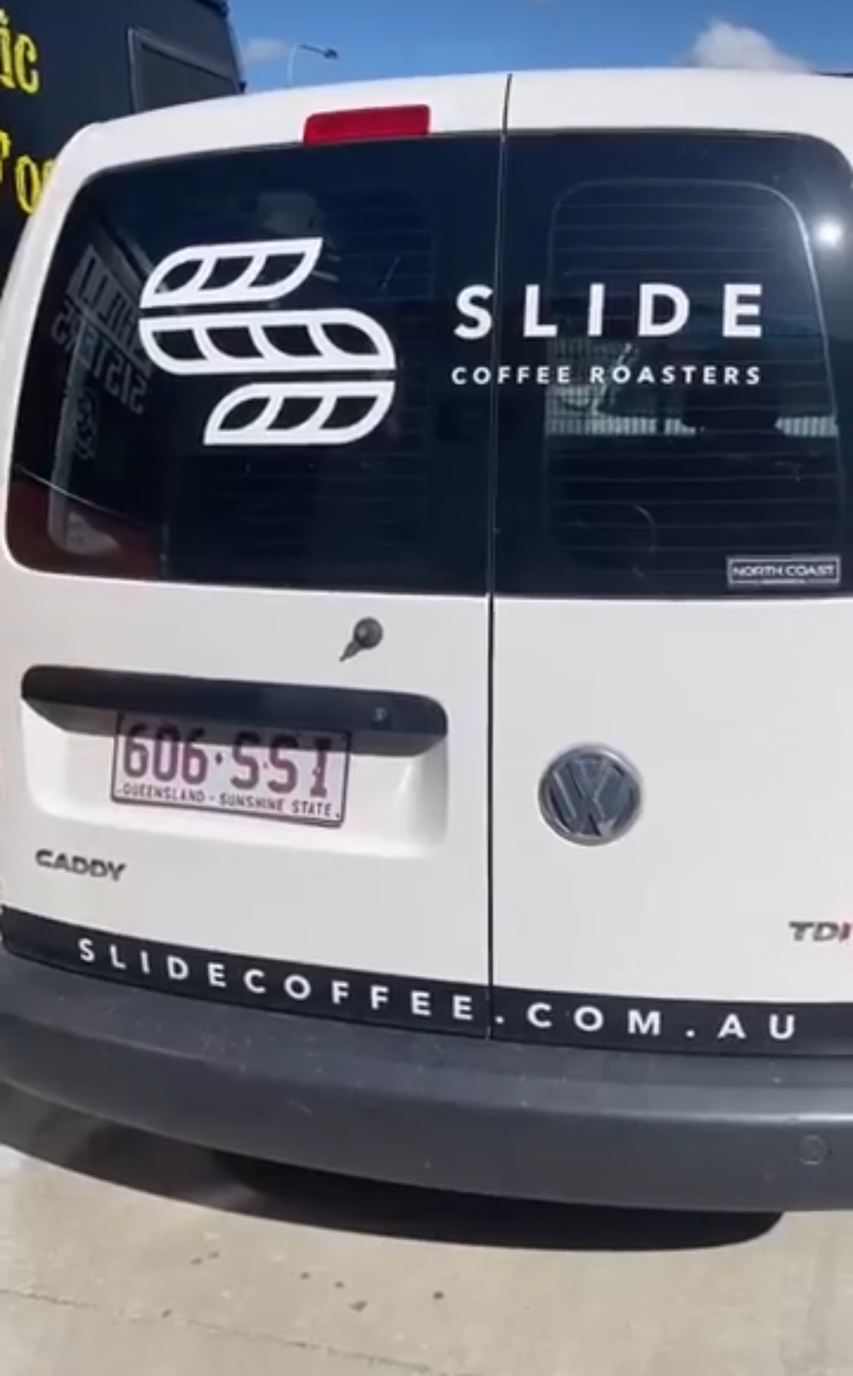 Slide Coffee Roasters van signage by Sykes Signs